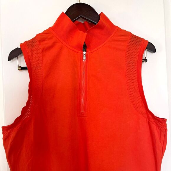 Lauren Active Ralph Lauren LRL Women's Tshirt Orange Sleeveless Top Size XL - Picture 2 of 8